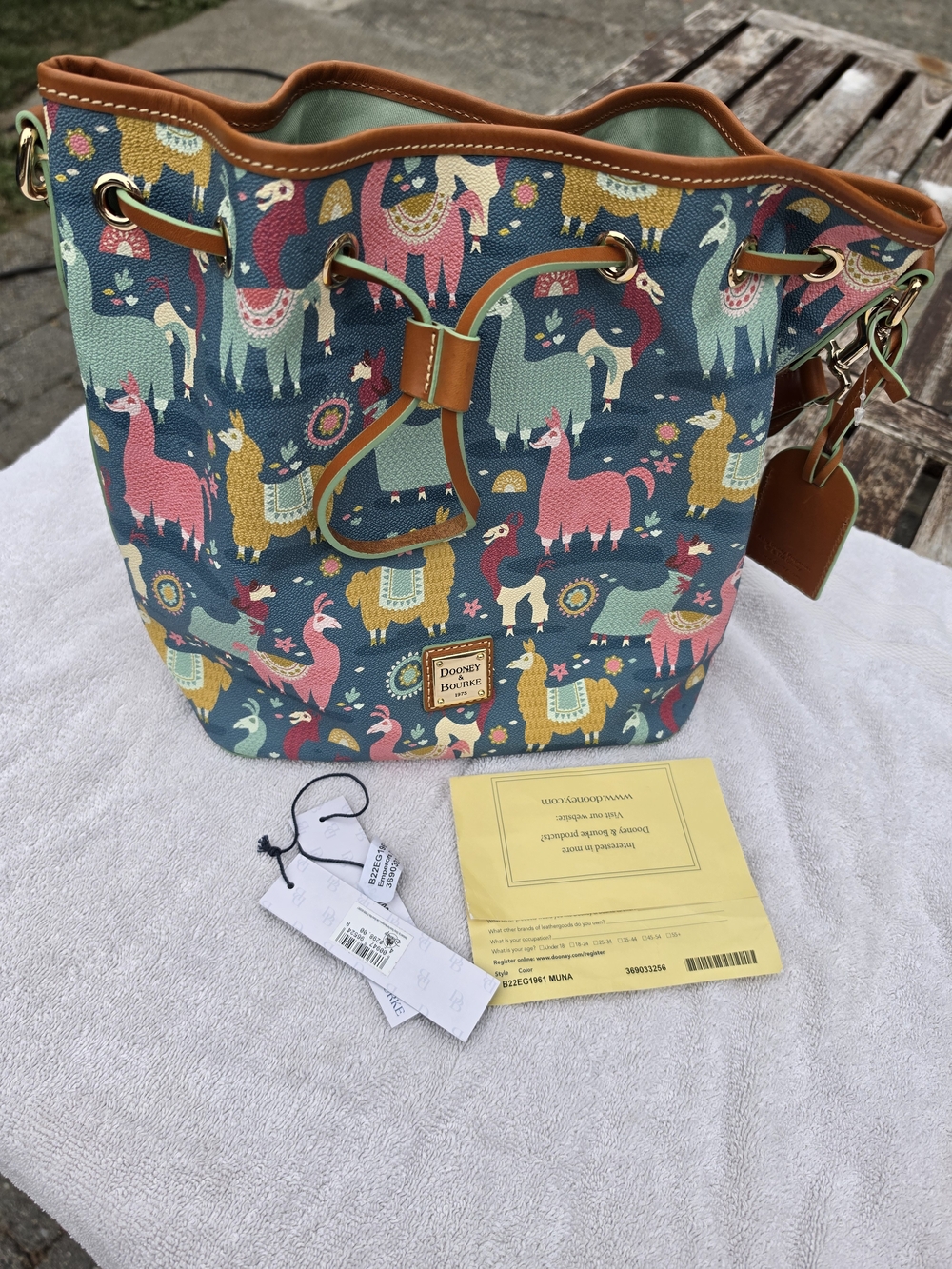 Dooney & Bourke Emperor's New Groove Llama Drawstring